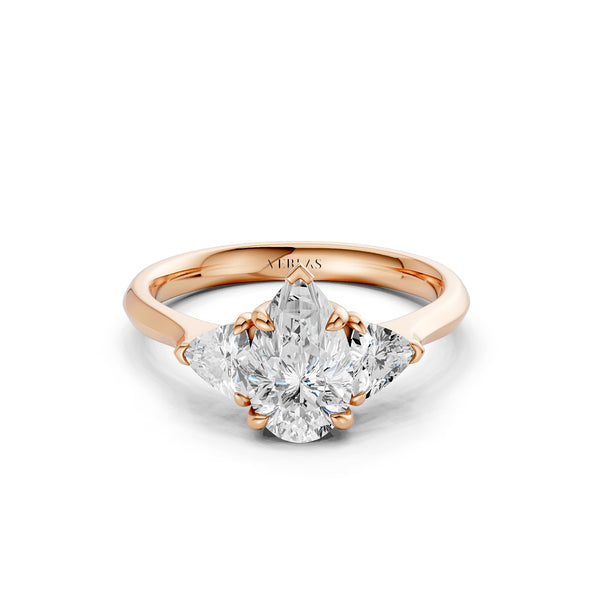 Pear - Trillion Trinity Diamond Ring
