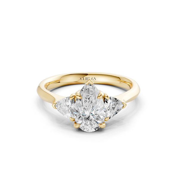 Pear - Trillion Trinity Diamond Ring