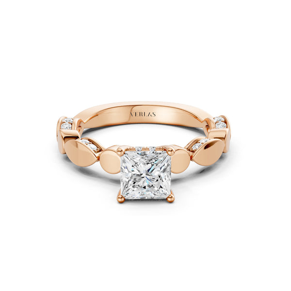 Princess Hidden Halo Accent Diamond Ring