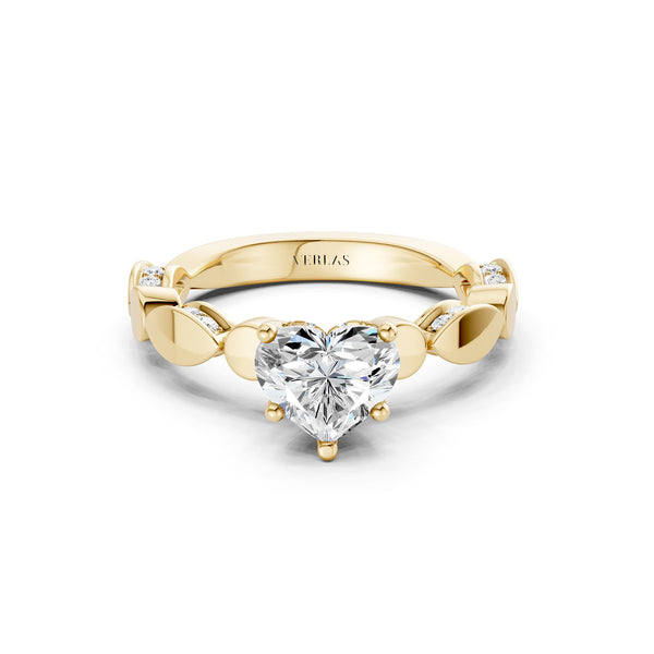 Heart Hidden Halo Accent Diamond Ring