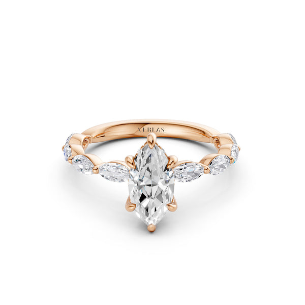 Marquise  Hidden Halo Diamond Ring