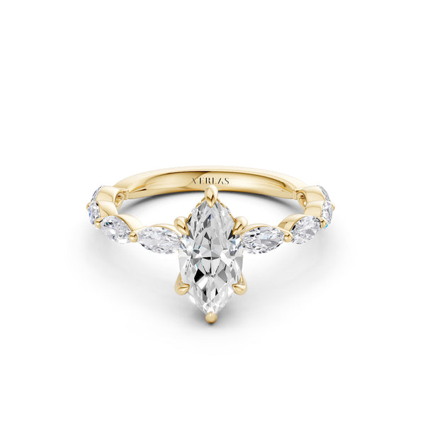 Marquise  Hidden Halo Diamond Ring