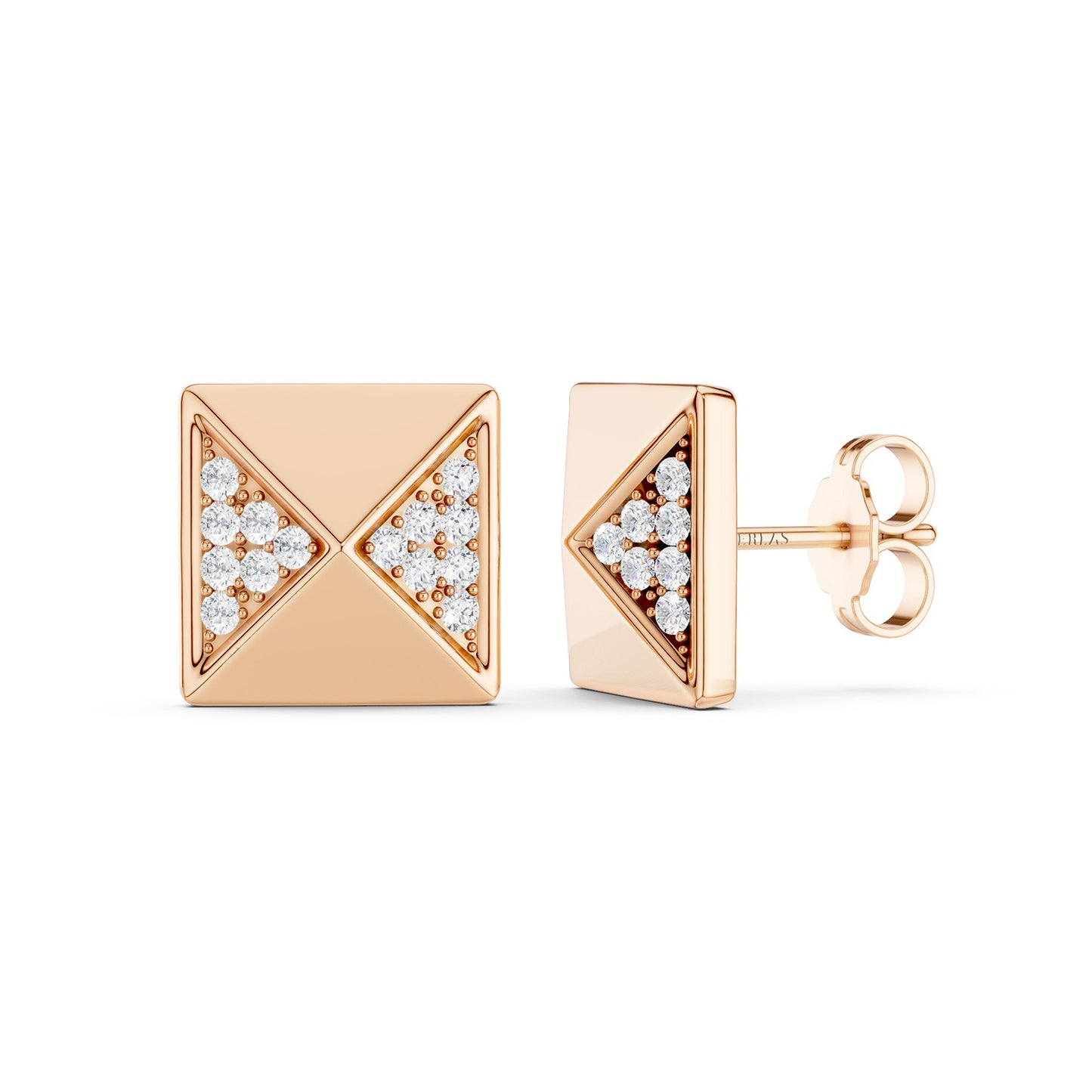 Pyramid Diamond Studs