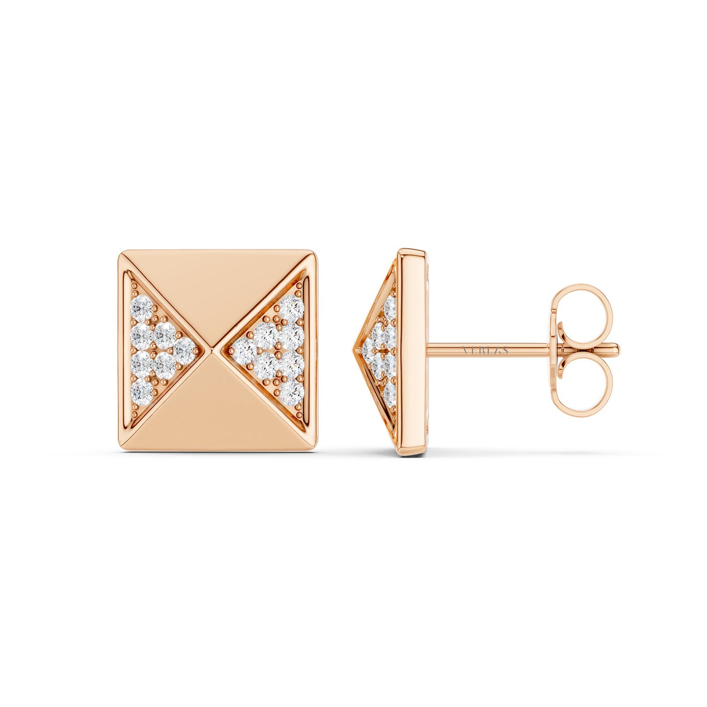 Pyramid Diamond Studs