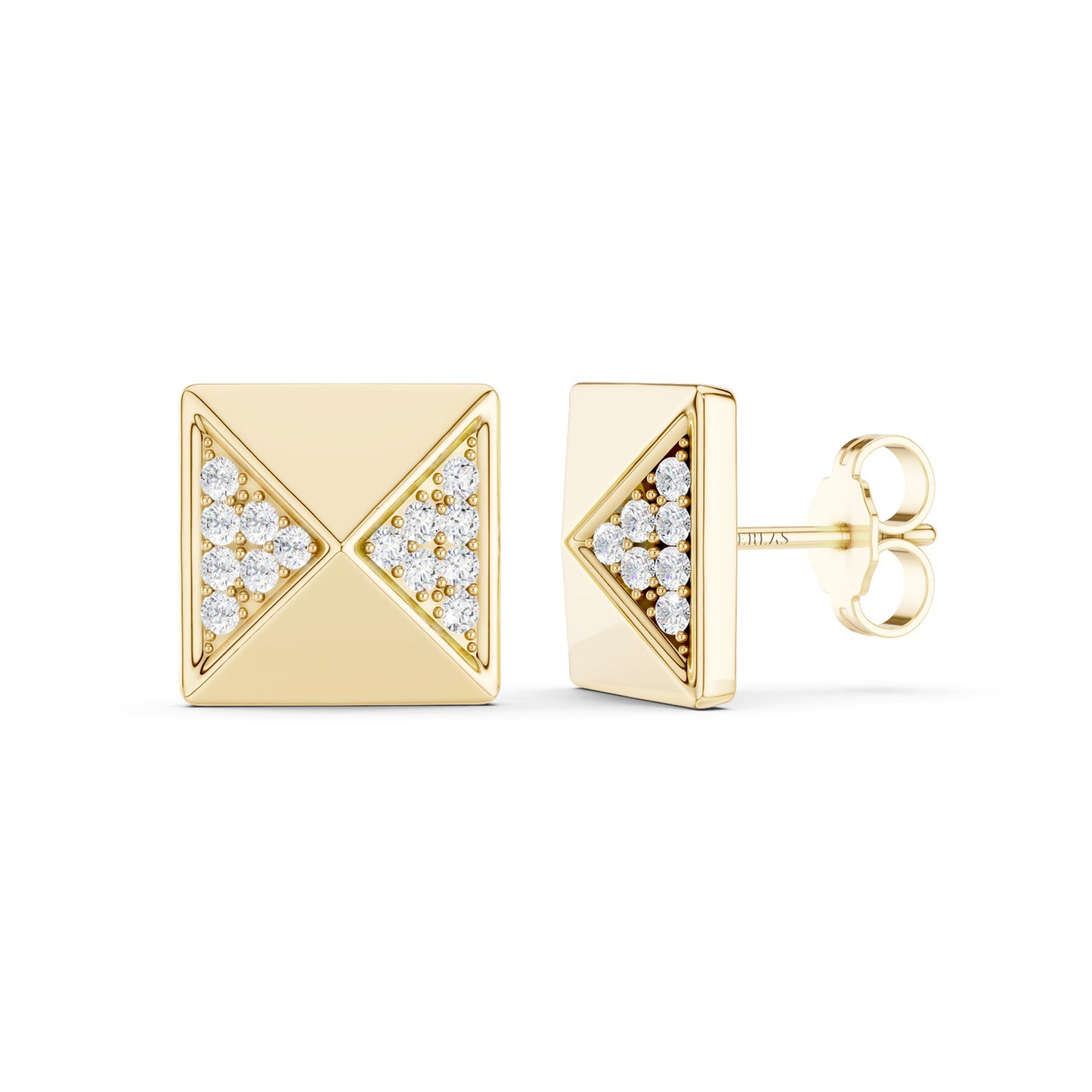 Pyramid Diamond Studs
