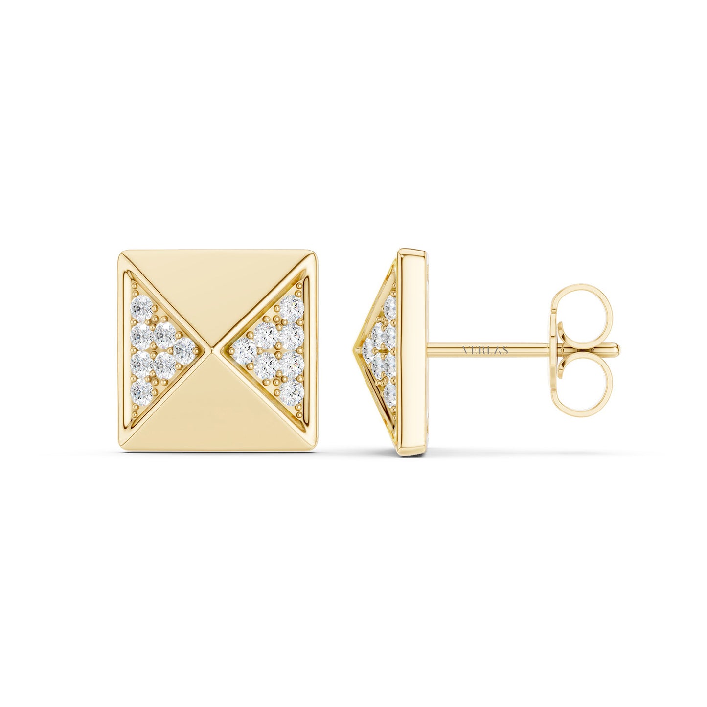Pyramid Diamond Studs