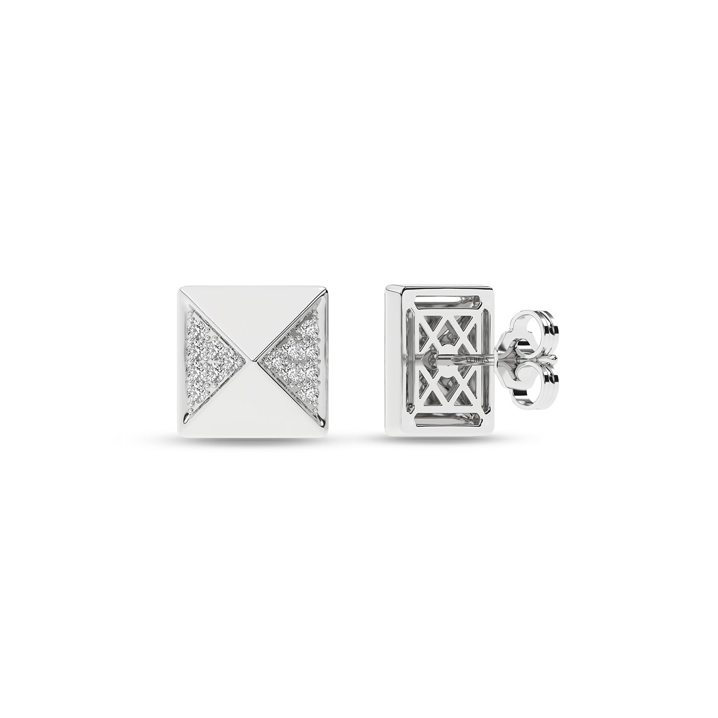 Pyramid Diamond Studs