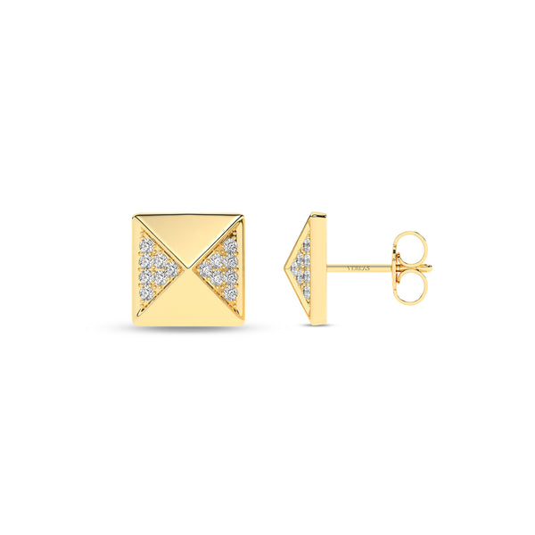 Pyramid Diamond Studs