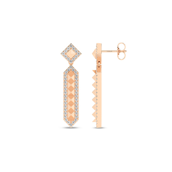 Cascading Pyramid Drop Earrings