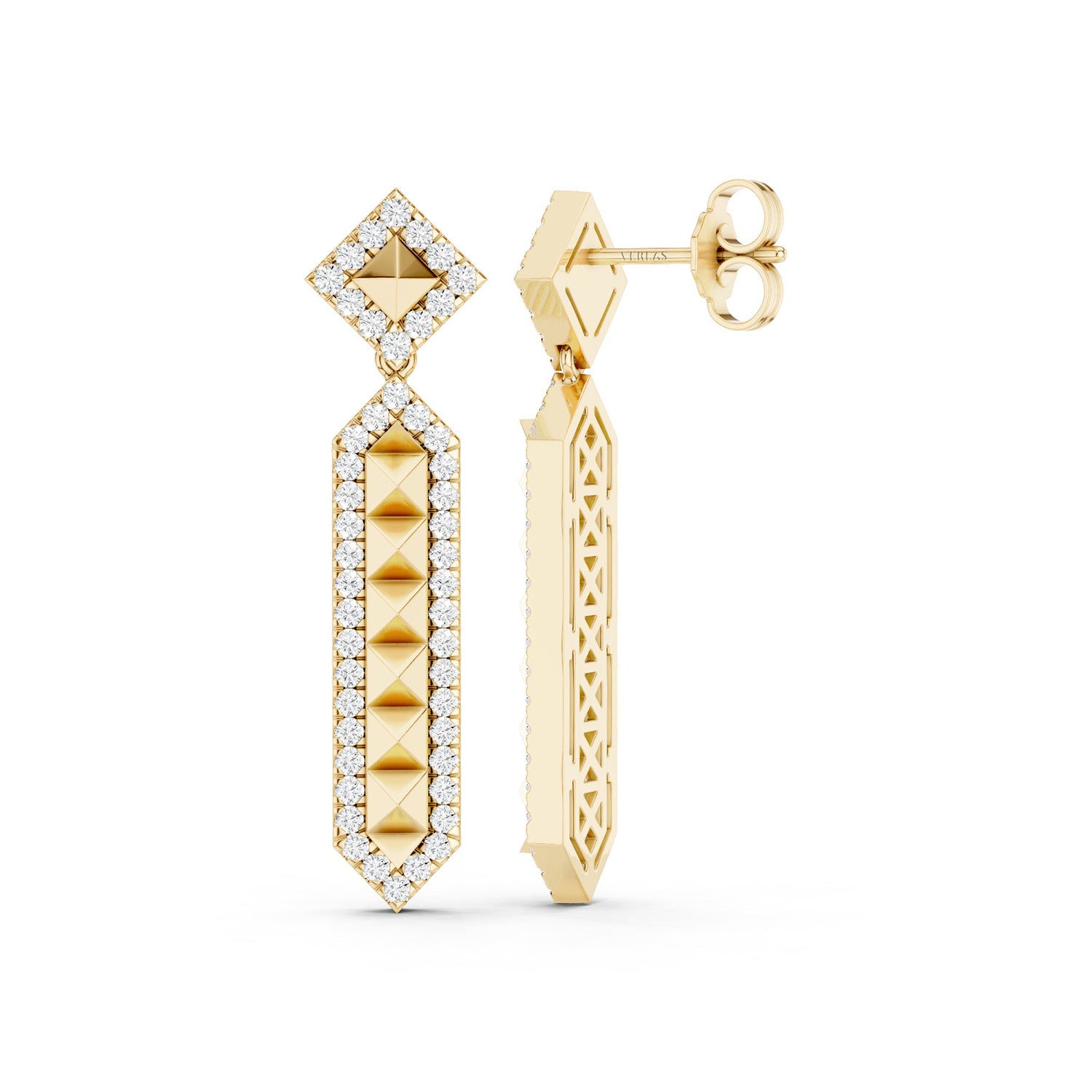 Pyramid Drop Cascading Pyramid Drop Earrings – Verlas