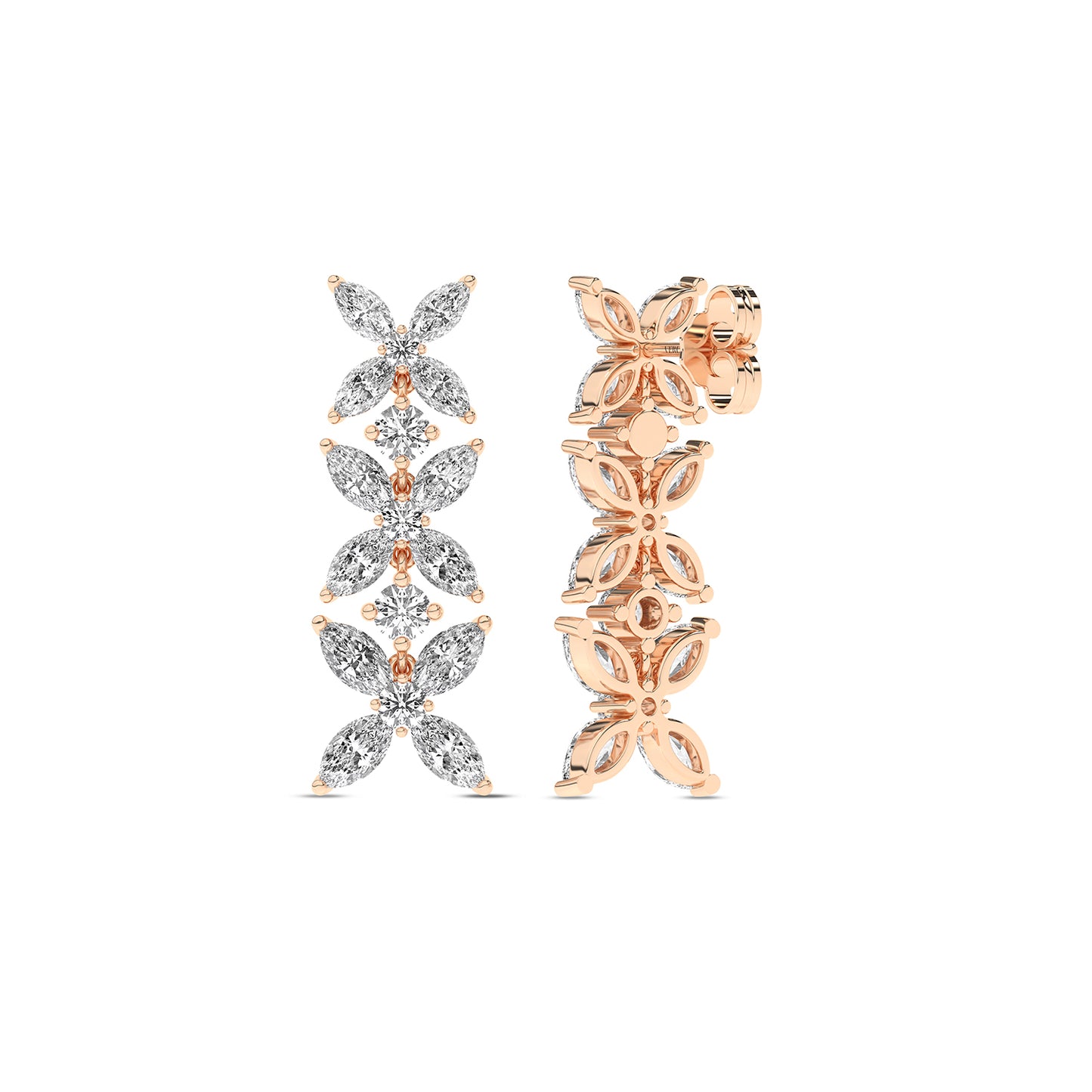 Alyssa Tres Marquise Drop Earrings