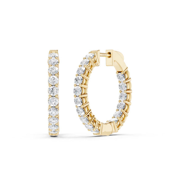 Diamond Charming Hoops