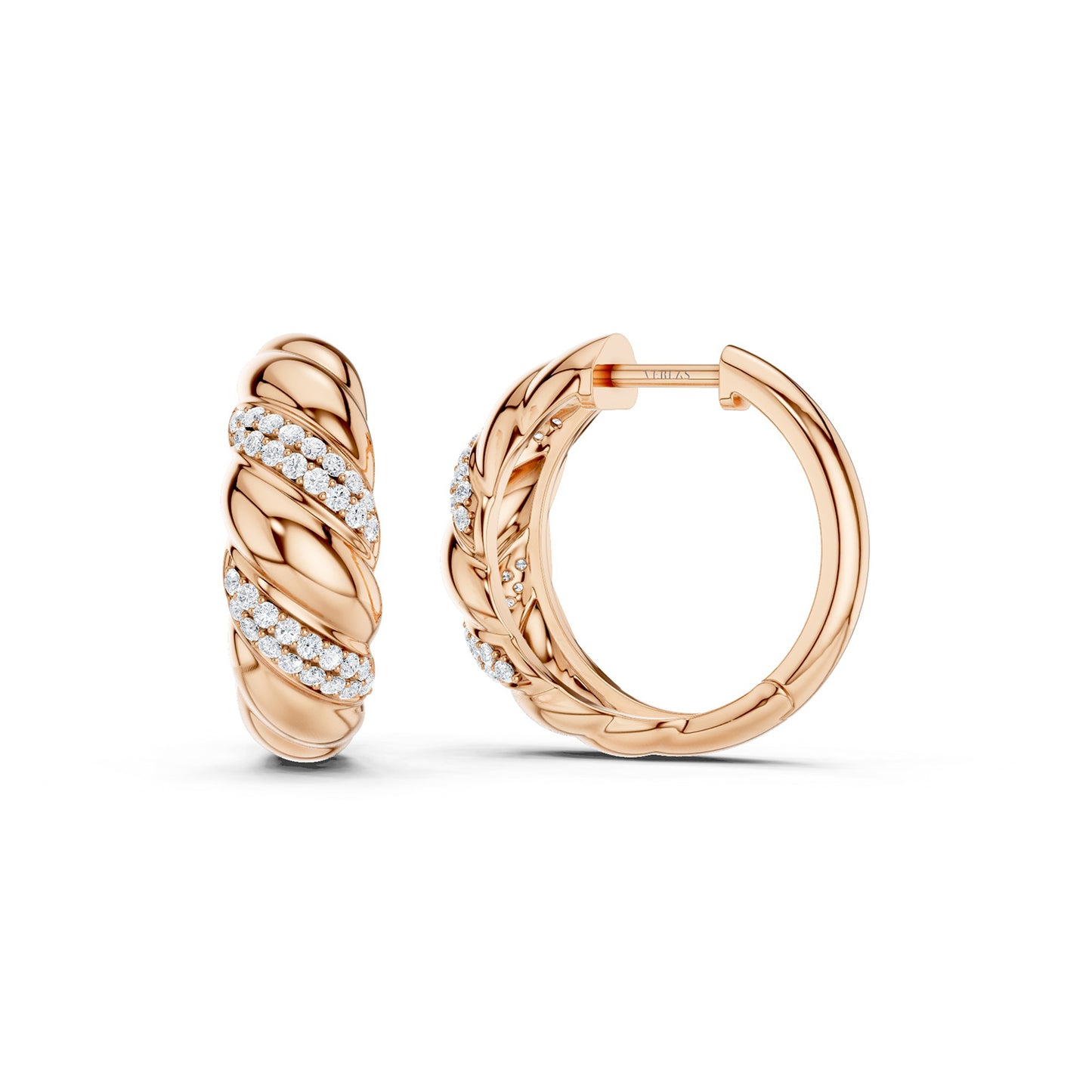 Twisted Rope Huggie Hoops