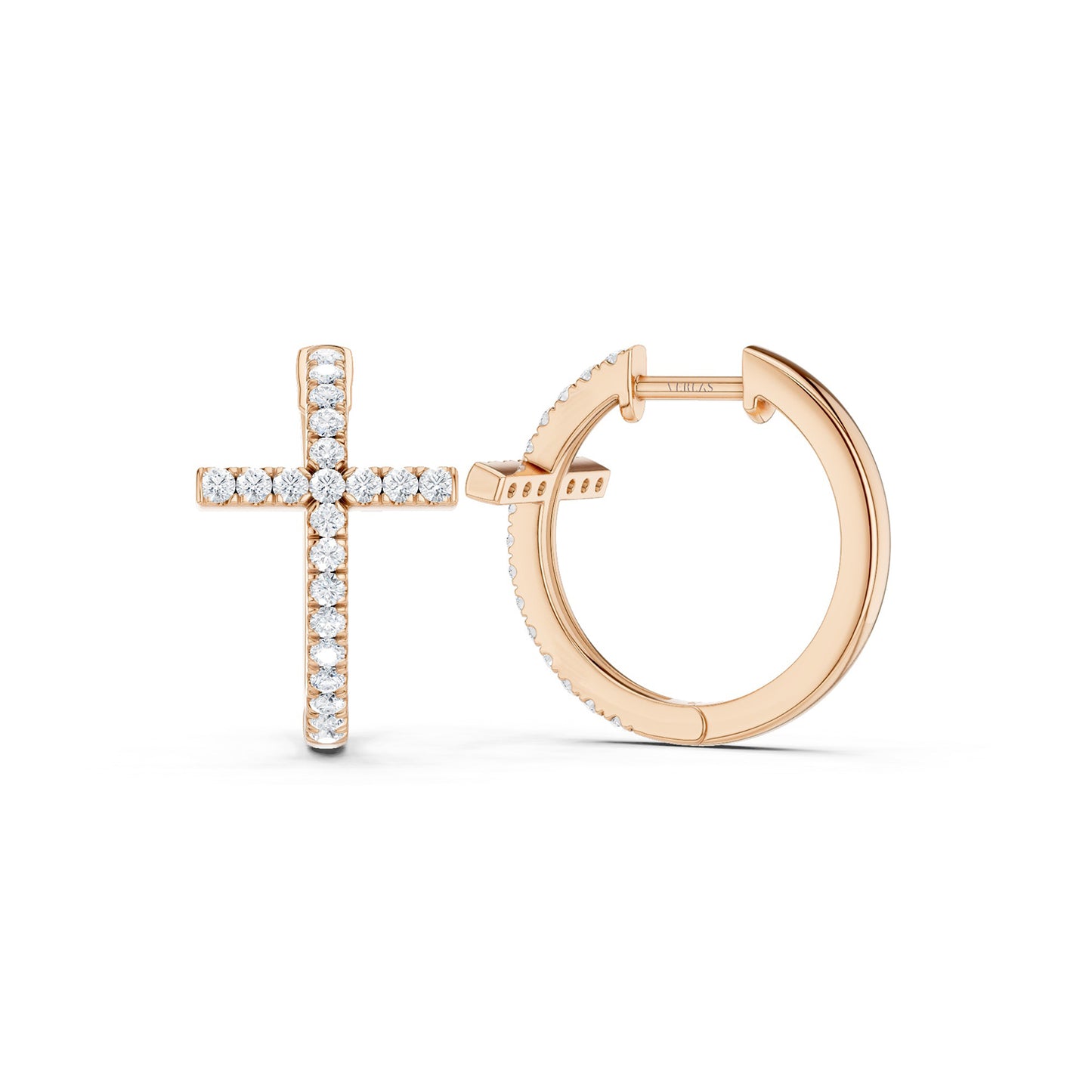 Cross Huggie Small Hoops