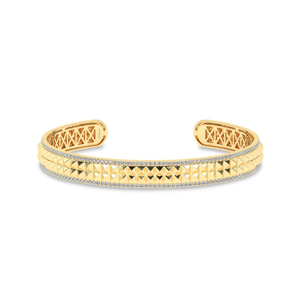 Two-Tier Pyramid Cuff Bracelet