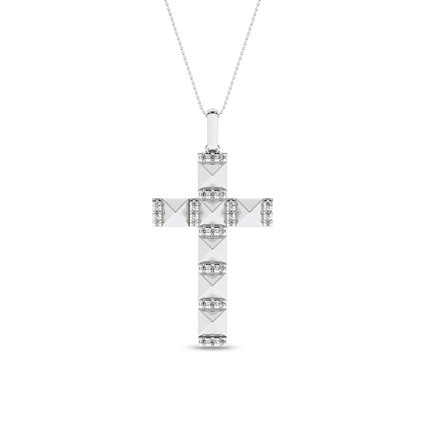 Pyramid Cross Pendant Necklace