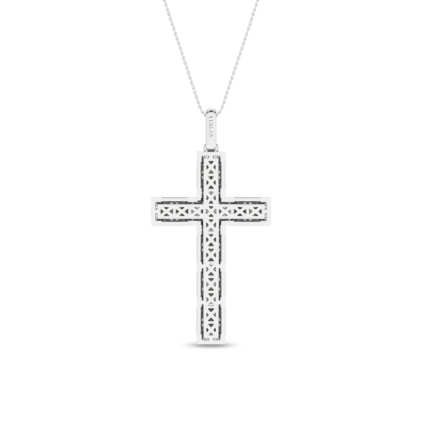 Pyramid Cross Pendant Necklace