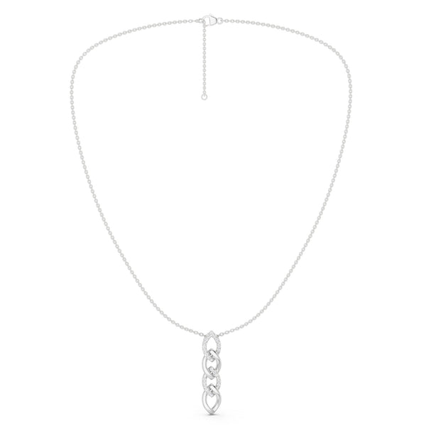 Alternating Cascading Diamond Waterfall Necklace