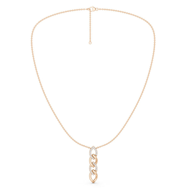 Alternating Cascading Diamond Waterfall Necklace