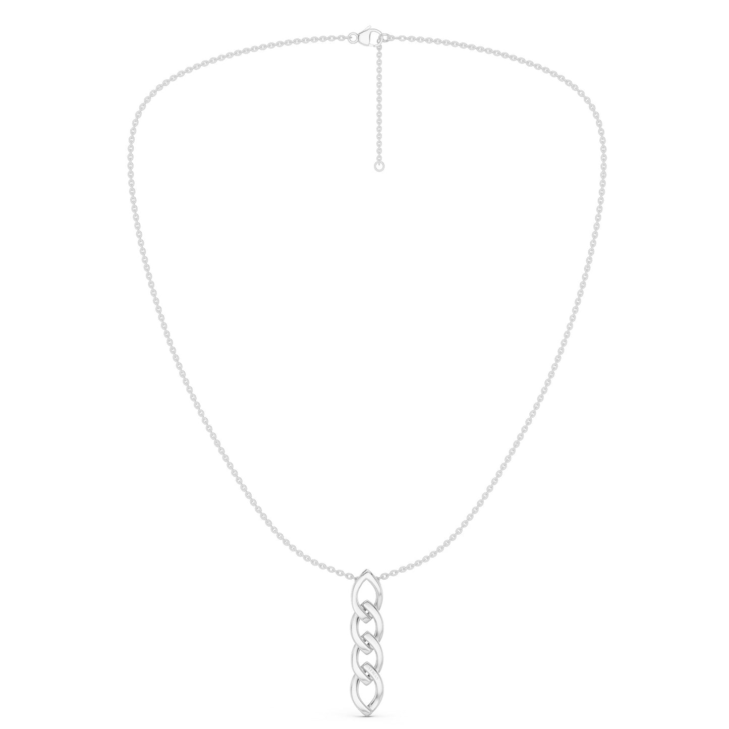 Alternating Cascading Diamond Waterfall Necklace