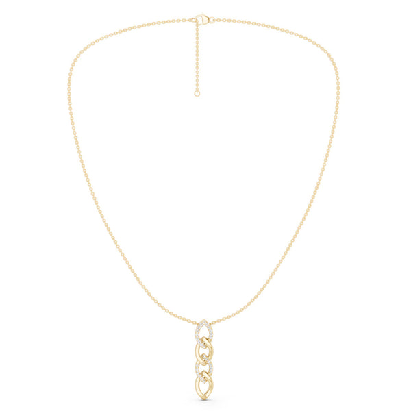 Alternating Cascading Diamond Waterfall Necklace