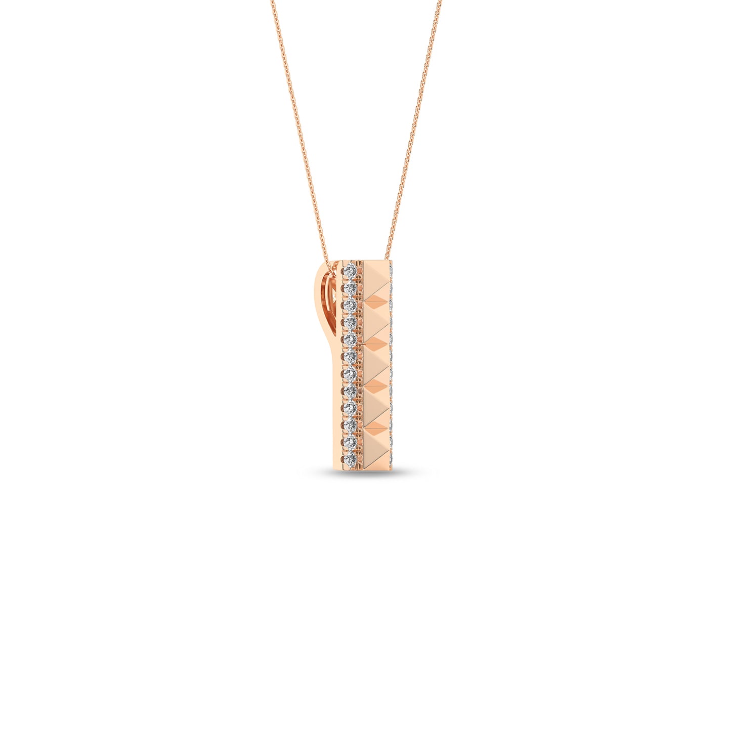 Cascading Pyramid Pendant Necklace