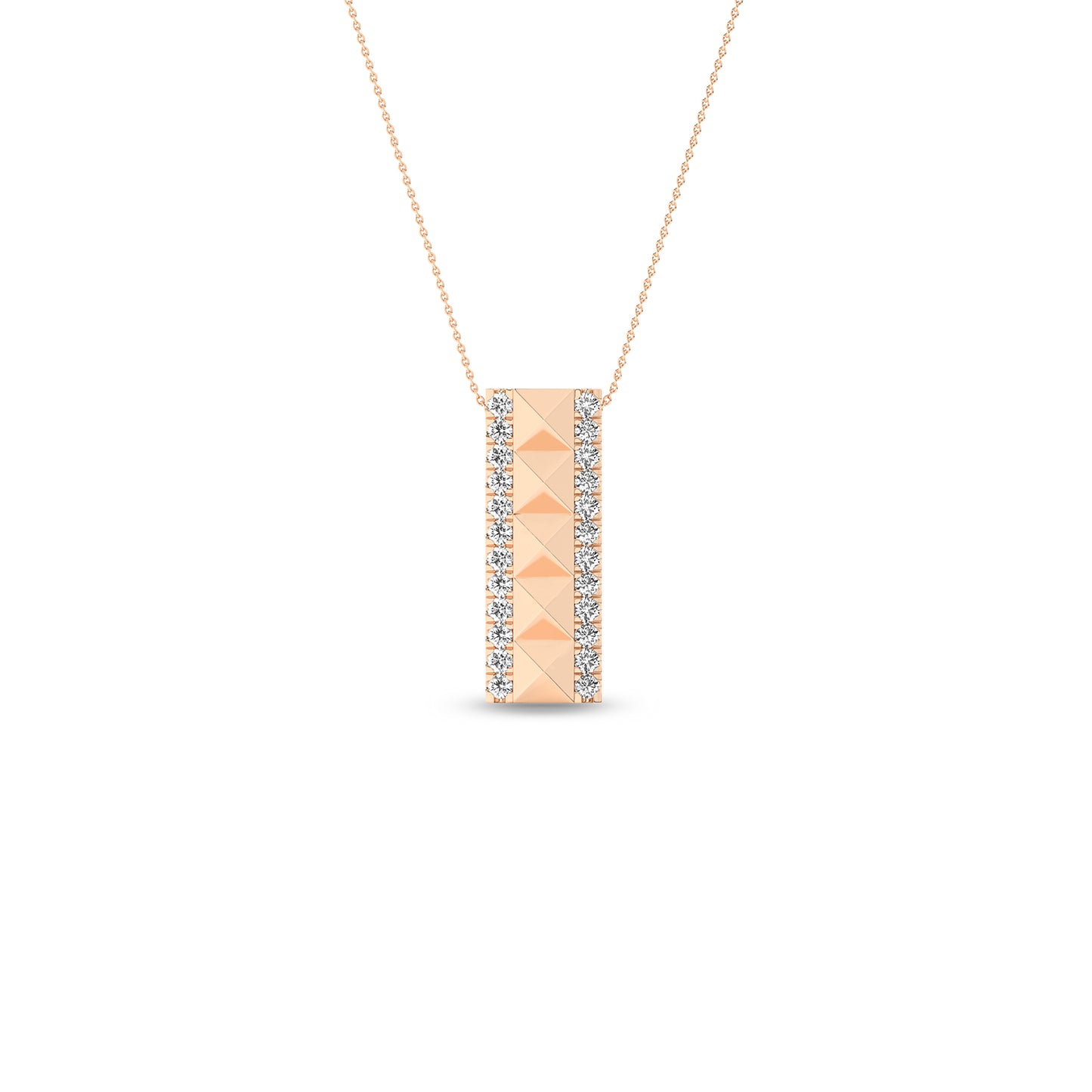 Cascading Pyramid Pendant Necklace