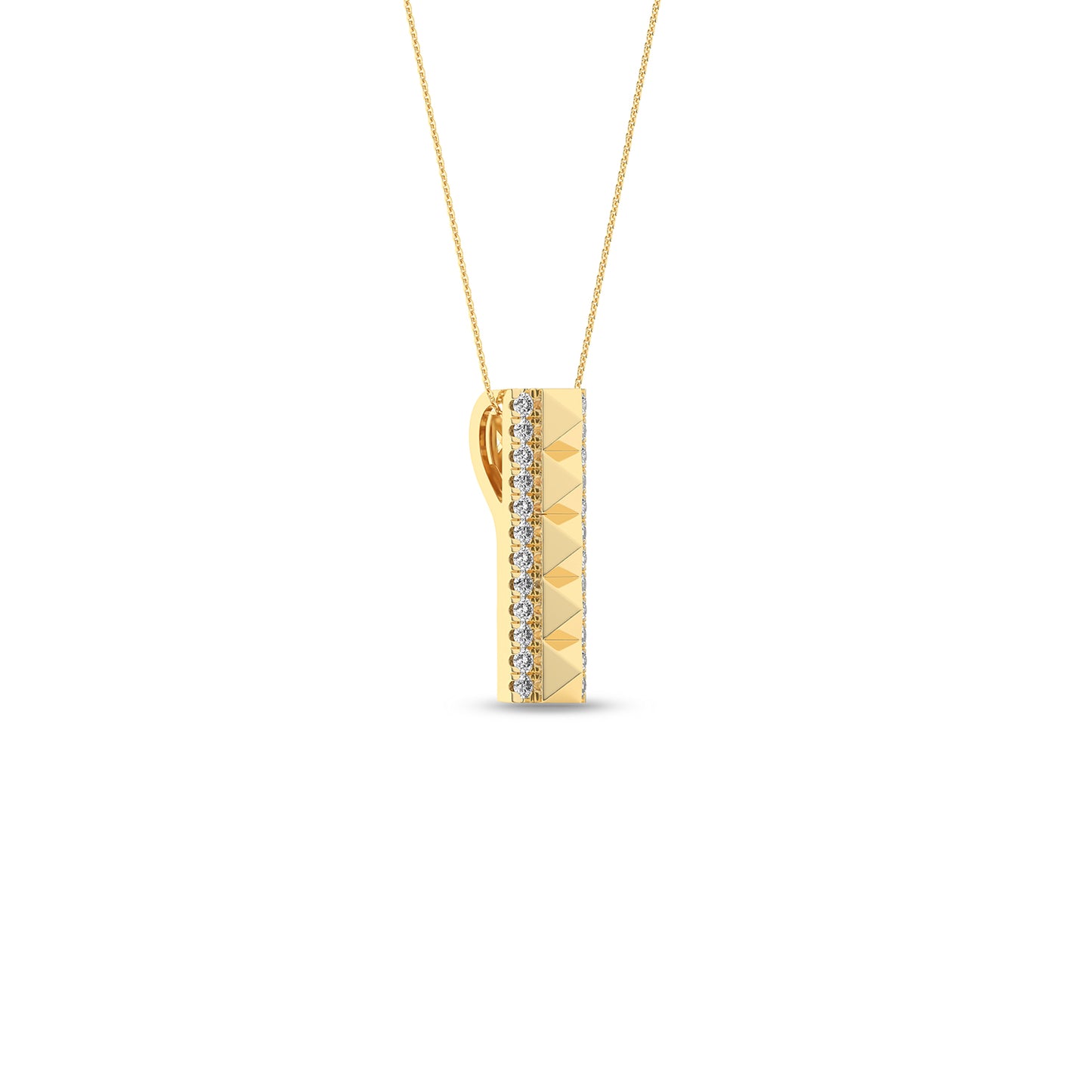 Cascading Pyramid Pendant Necklace