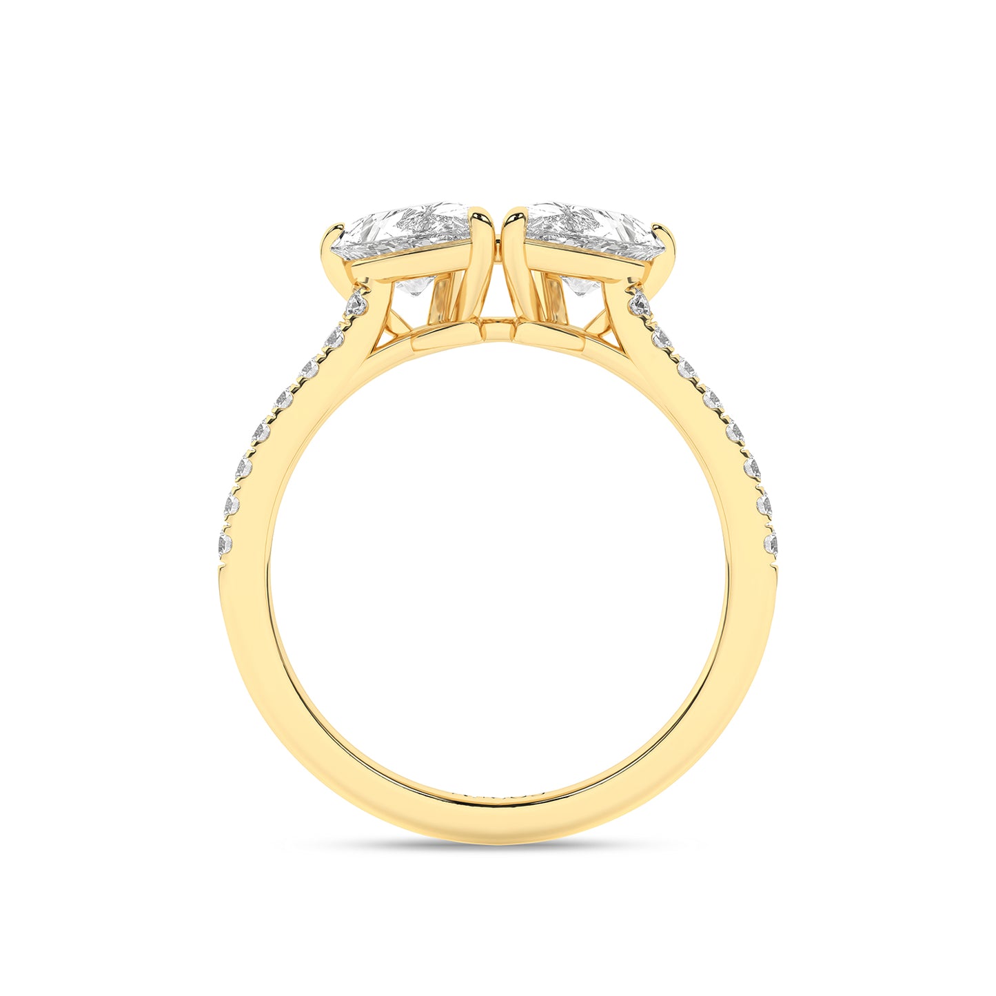 Double Pear Diamond Ring