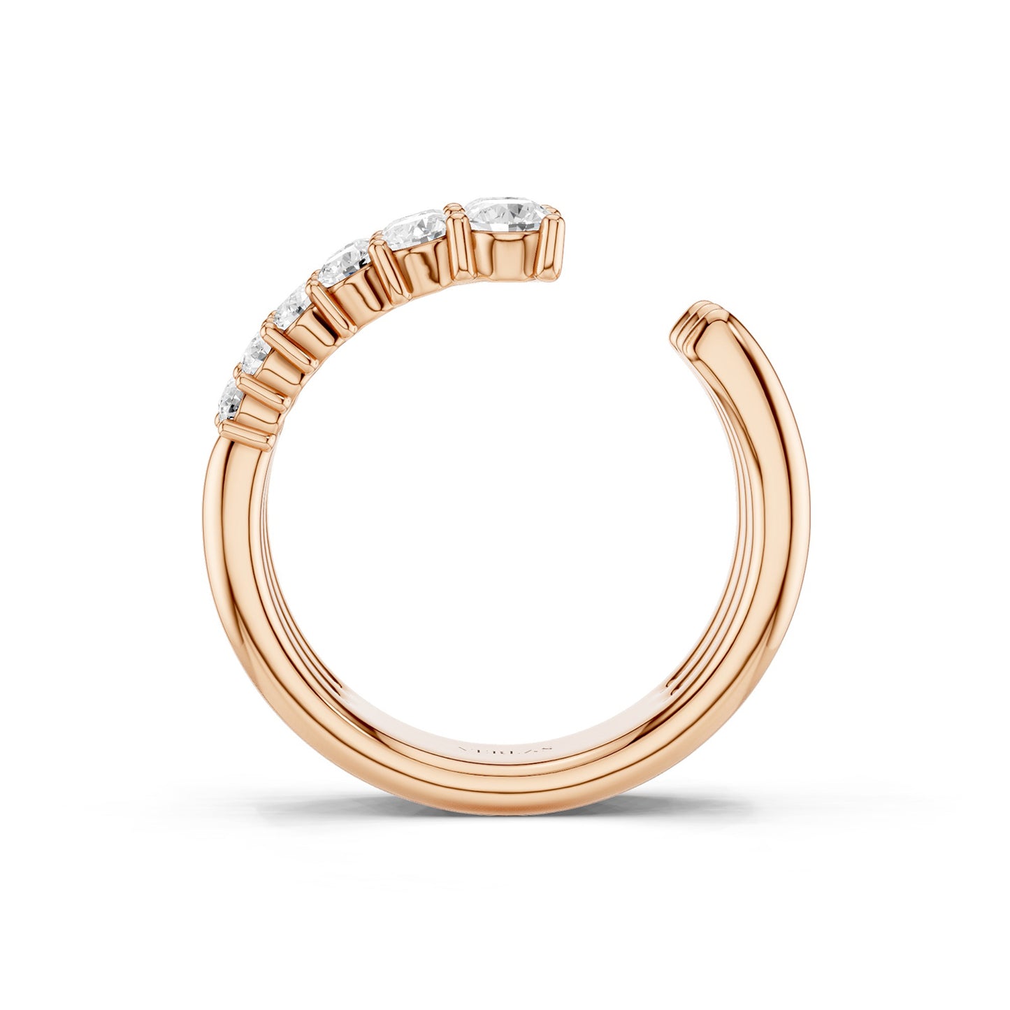 Tri-Band Round Crescendo Open Ring