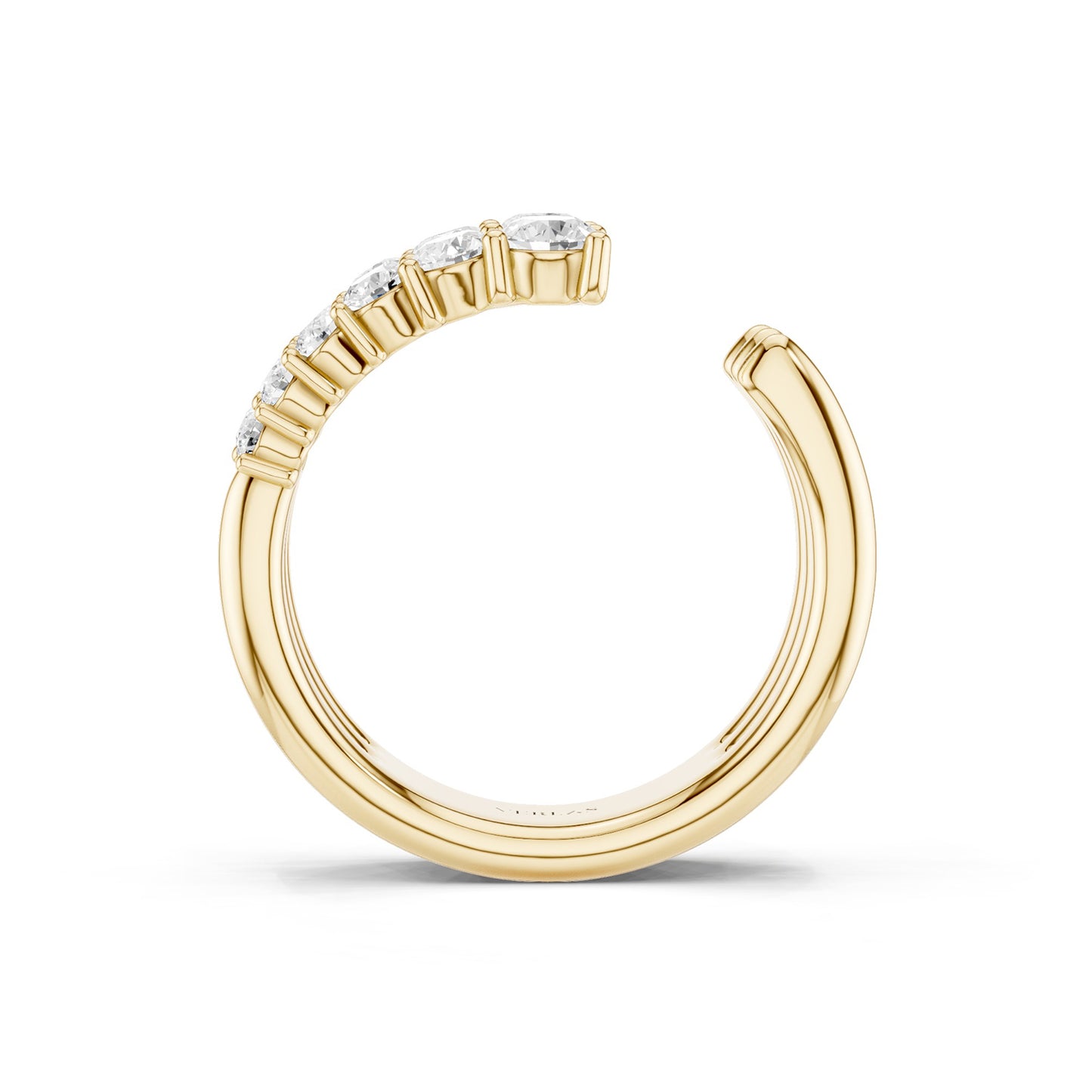 Tri-Band Round Crescendo Open Ring