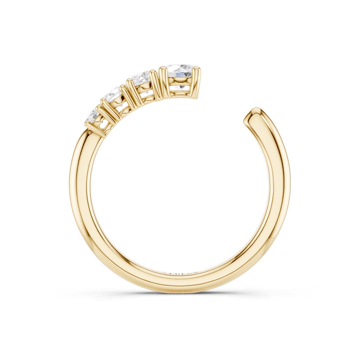 Round Crescendo Open Ring