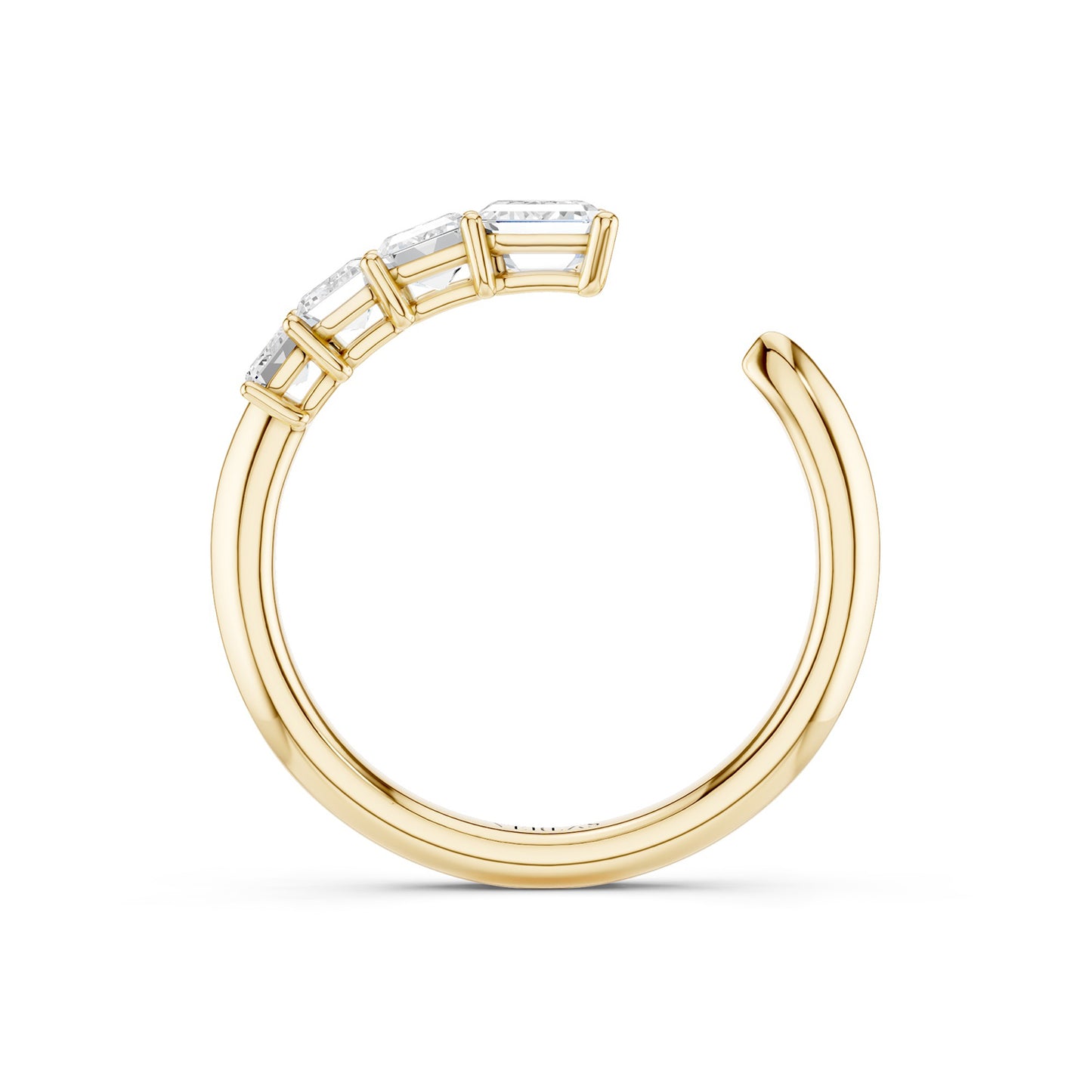 Emerald Crescendo Open Ring