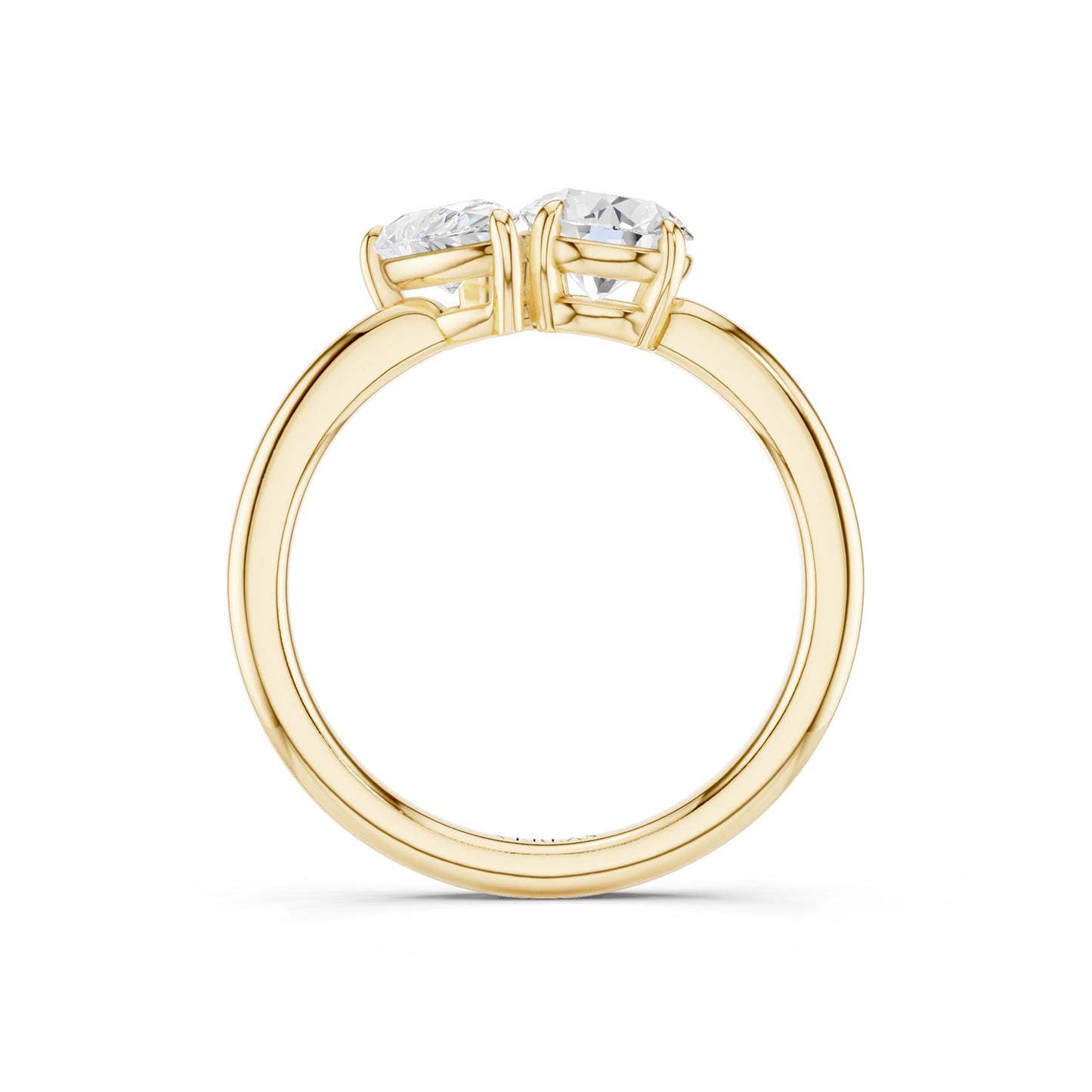 Pear-Round Diamond Toi et Moi Ring