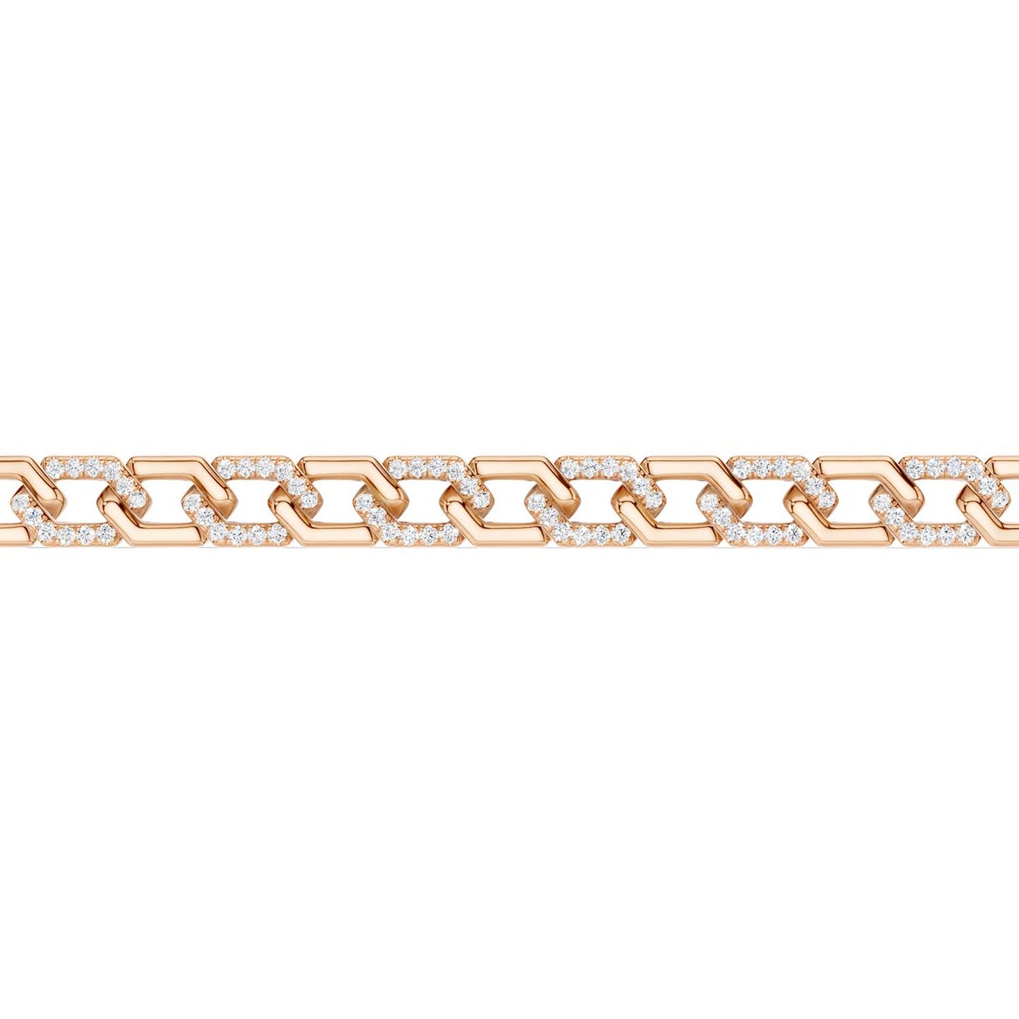 Alternating Diamond Hexagon Link Bracelet