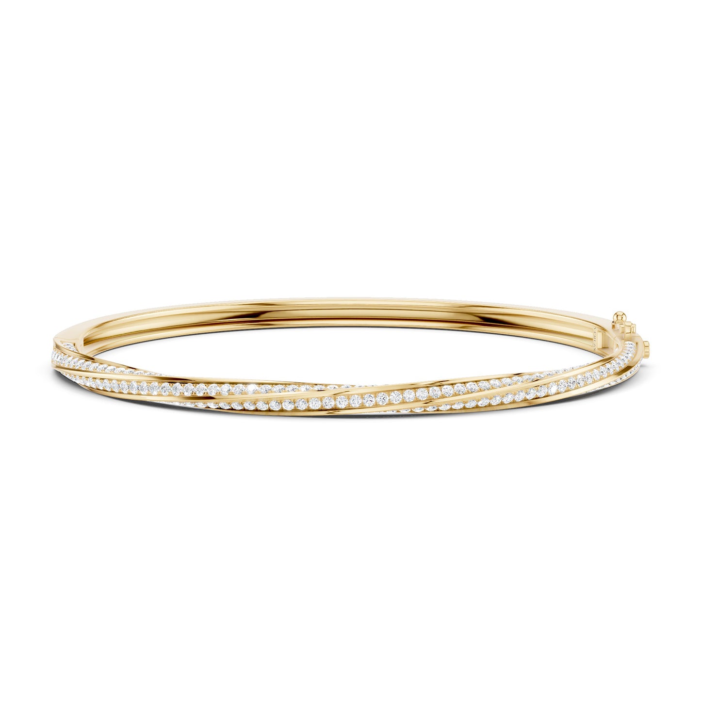 Swirl Diamond Bangle