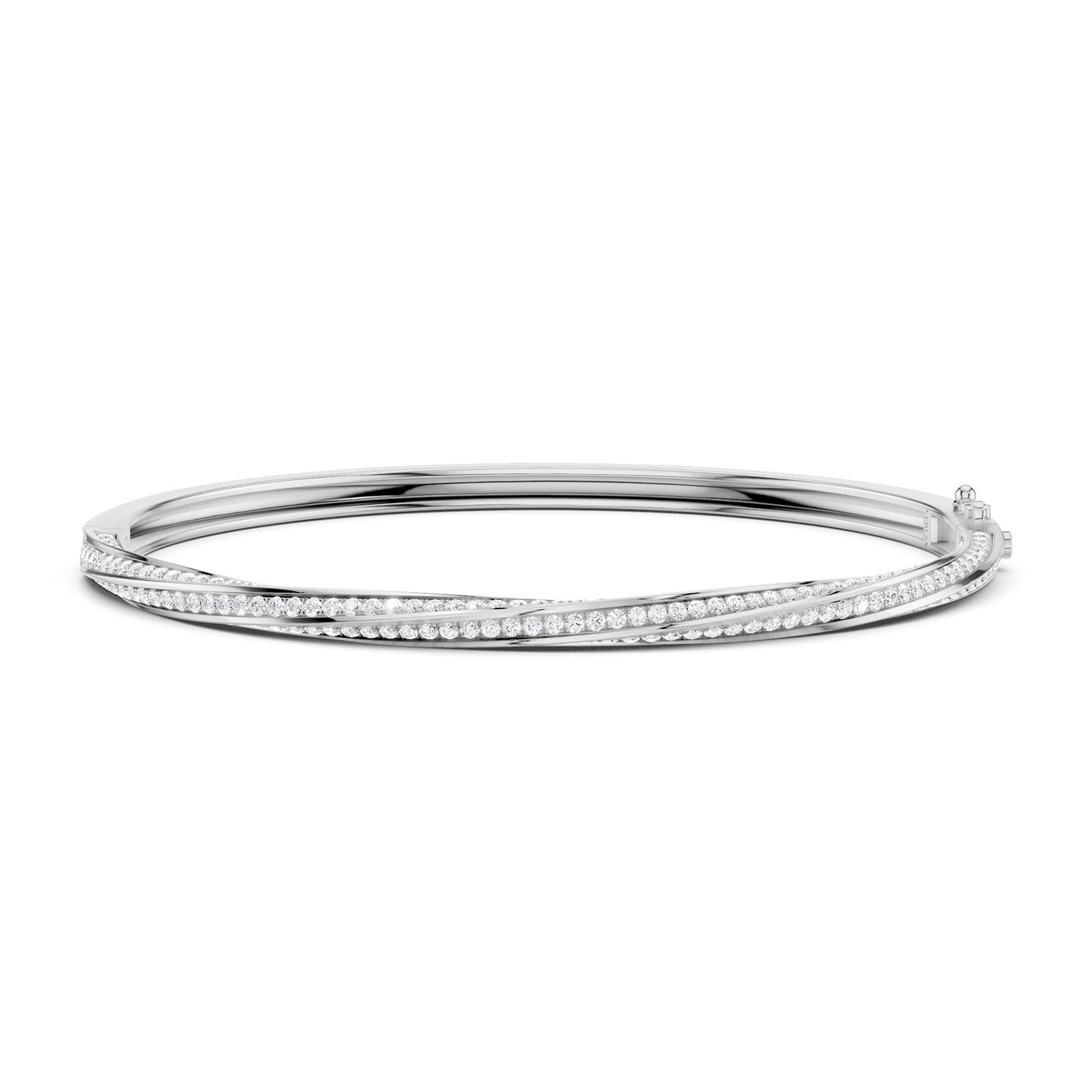 Swirl Diamond Bangle