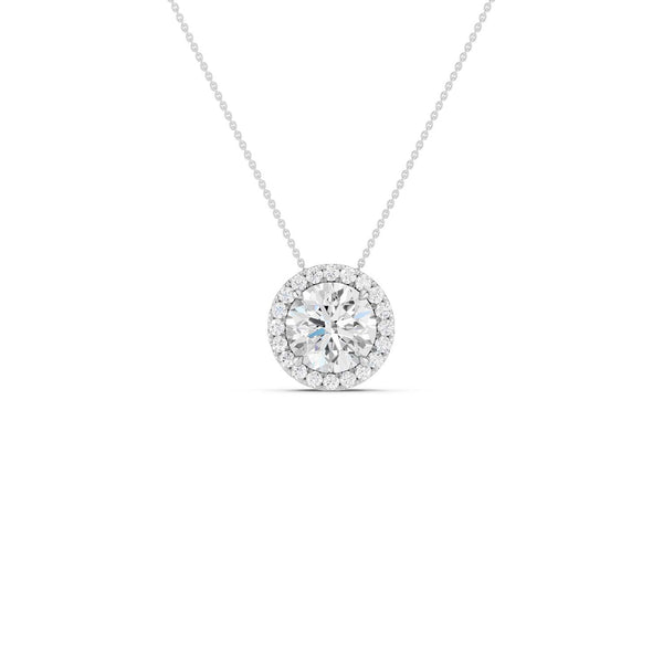 Round Halo Pendant