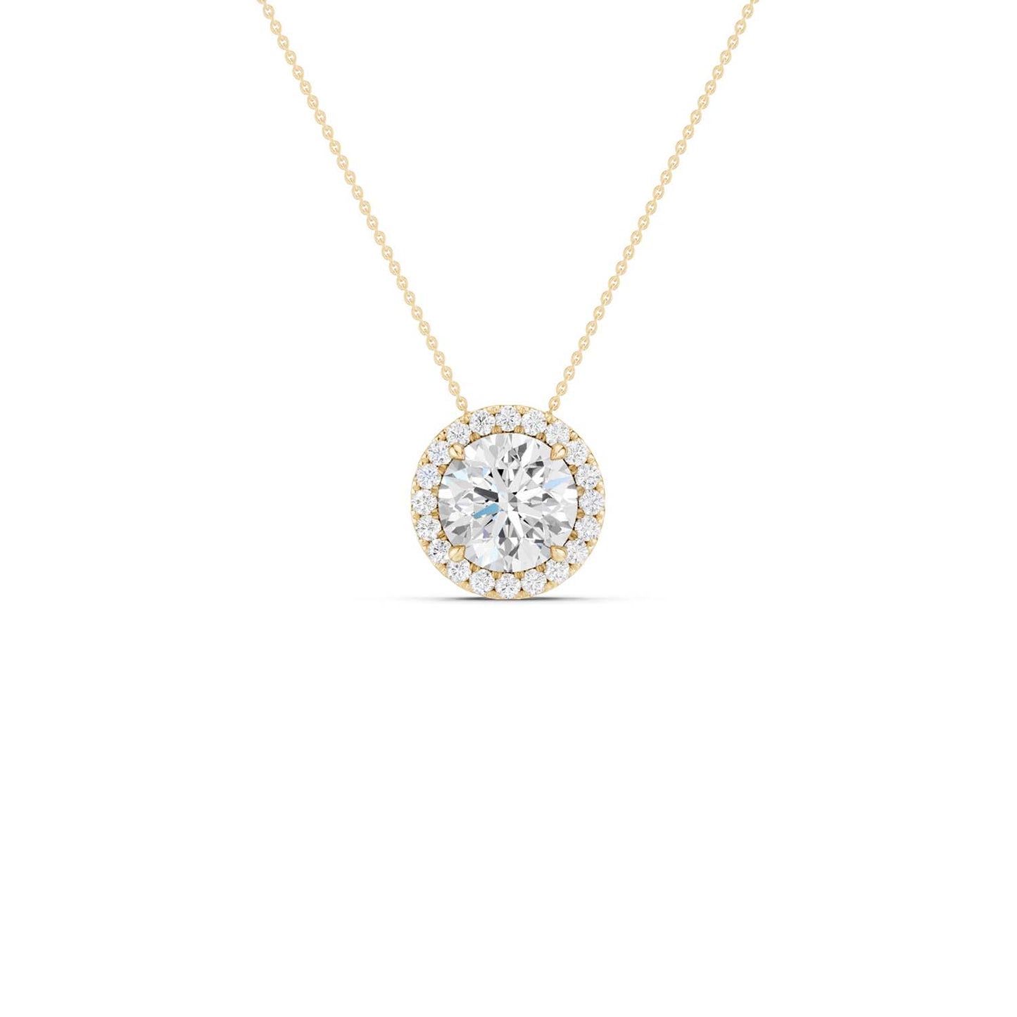 Round Halo Pendant