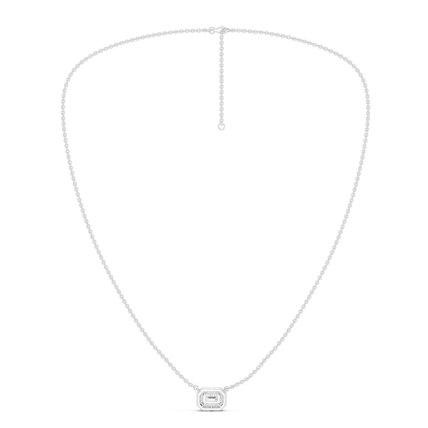 Emerald Halo Necklace