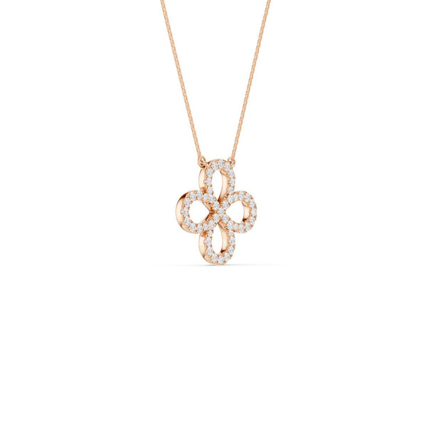 Infinity-Clover Silhouette Necklace