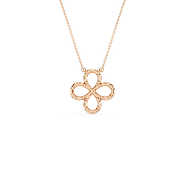 Infinity-Clover Silhouette Necklace