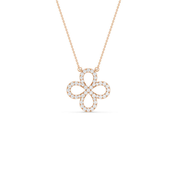 Infinity-Clover Silhouette Necklace
