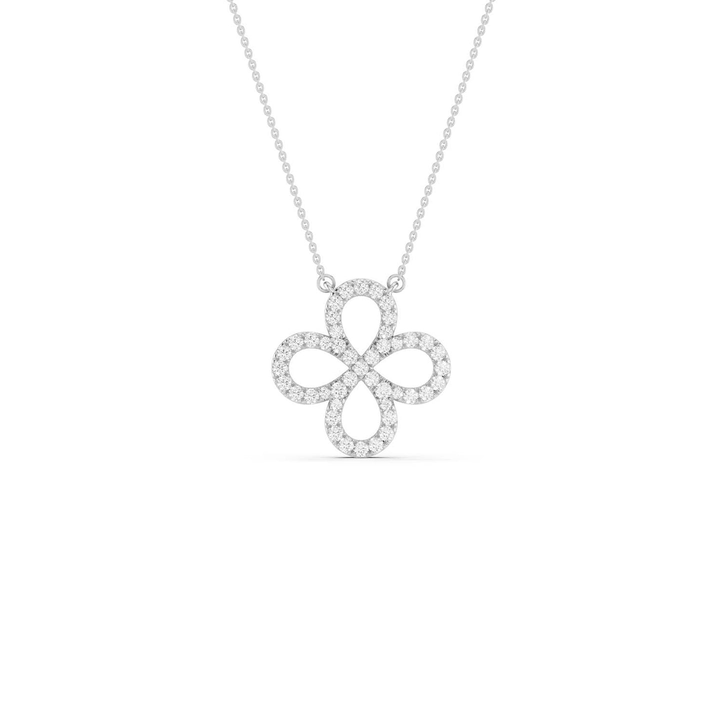Infinity-Clover Silhouette Necklace
