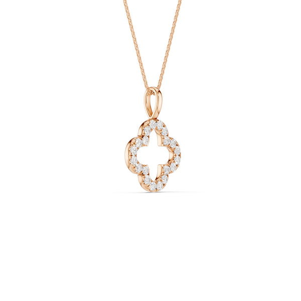 Clover Silhouette Drop Necklace