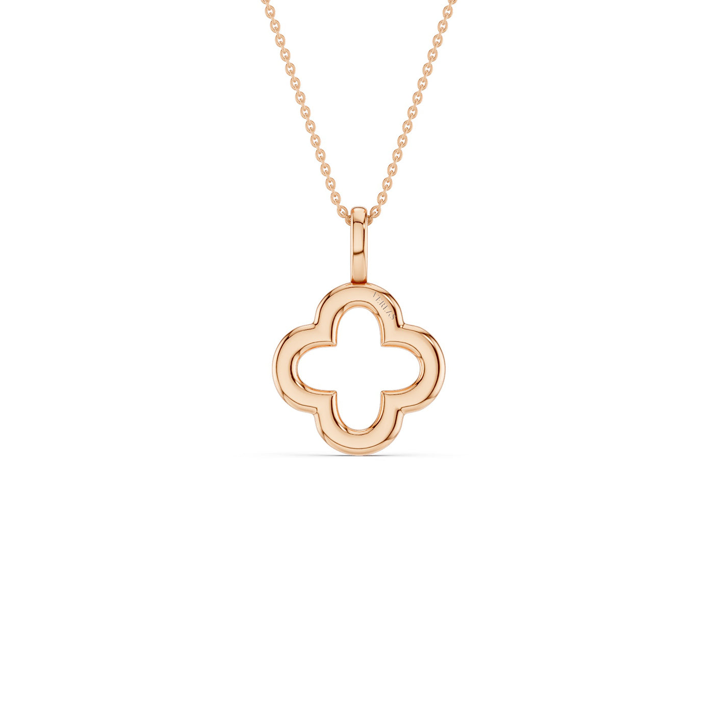 Clover Silhouette Drop Necklace
