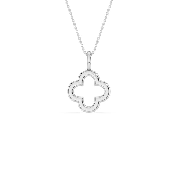 Clover Silhouette Drop Necklace
