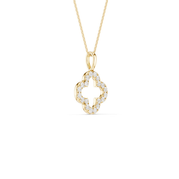 Clover Silhouette Drop Necklace