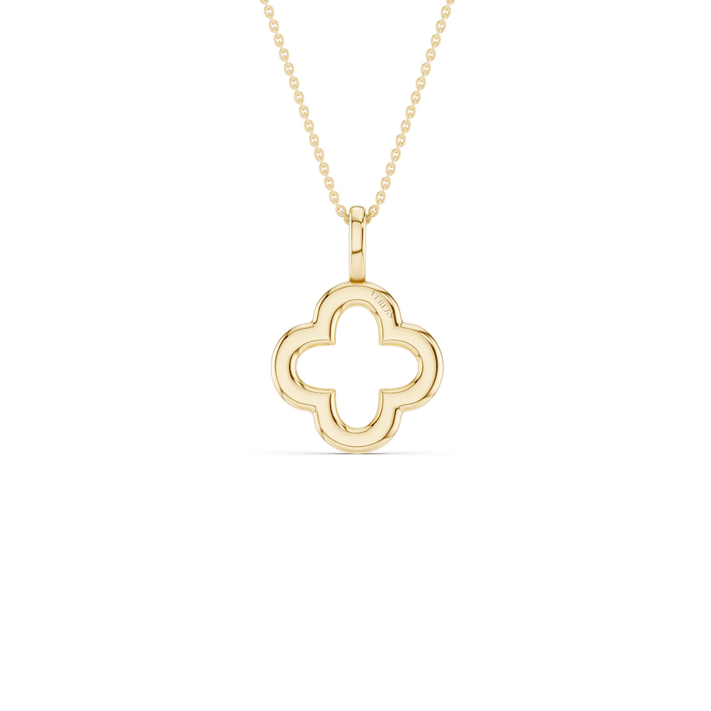 Clover Silhouette Drop Necklace