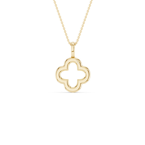 Clover Silhouette Drop Necklace